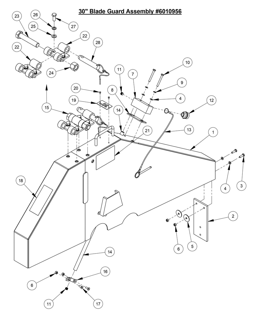 CC3728 30'' Blade Guard Assembly