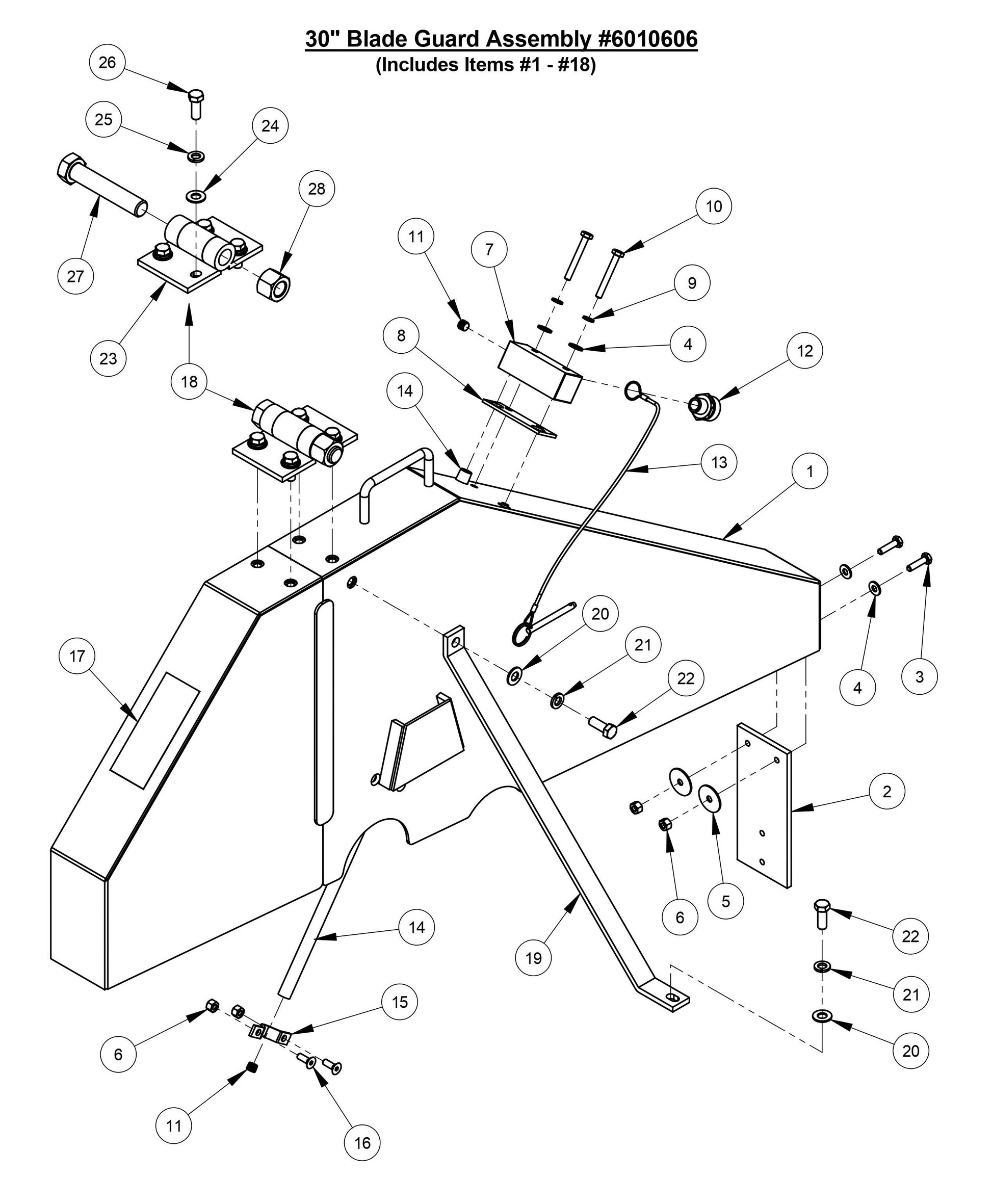 CC3700TE 30'' Blade Guard Assembly