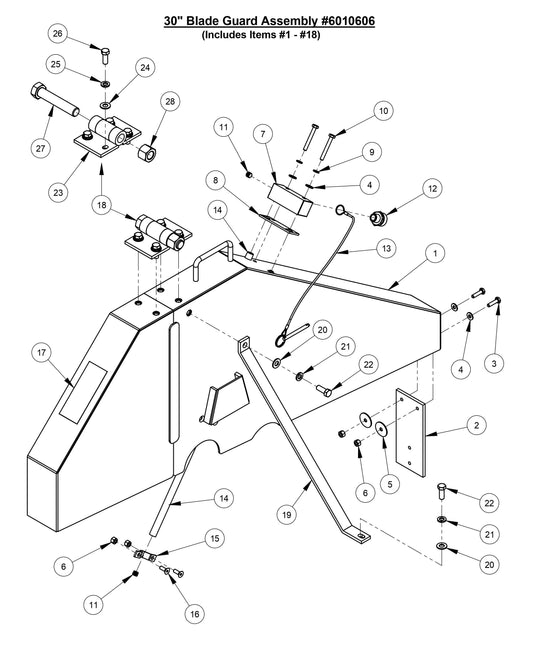 CC3700TE 30'' Blade Guard Assembly