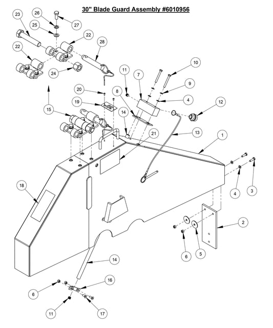 CC6566 30'' Blade Guard Assembly
