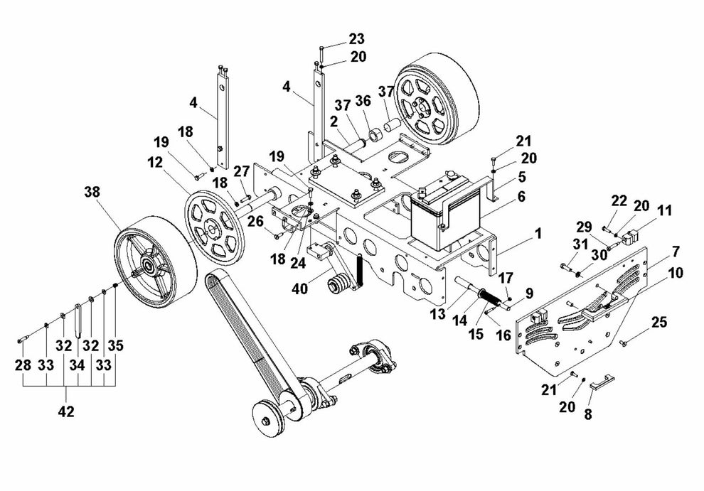 Soff Cut 5000 Mainframe Assembly Parts by Husqvarna