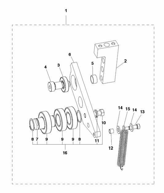 Soff Cut 5000 Pump Idler Pulley Assembly Parts by Husqvarna