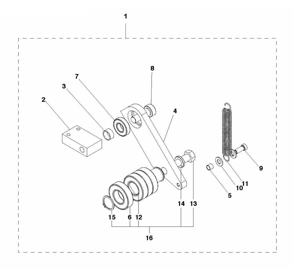 Soff Cut 5000 Blade Idler Pulley Assembly Parts by Husqvarna