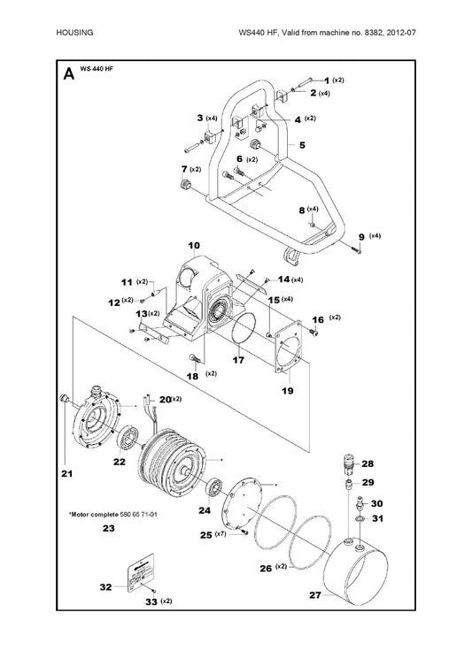 WS 440 HF Housing Assembly Parts