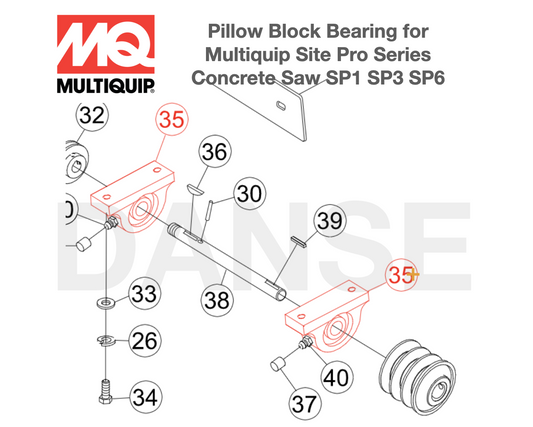3200 Bearing for SP1E16A Walk Behind Flat Concrete Saw by Multiquip