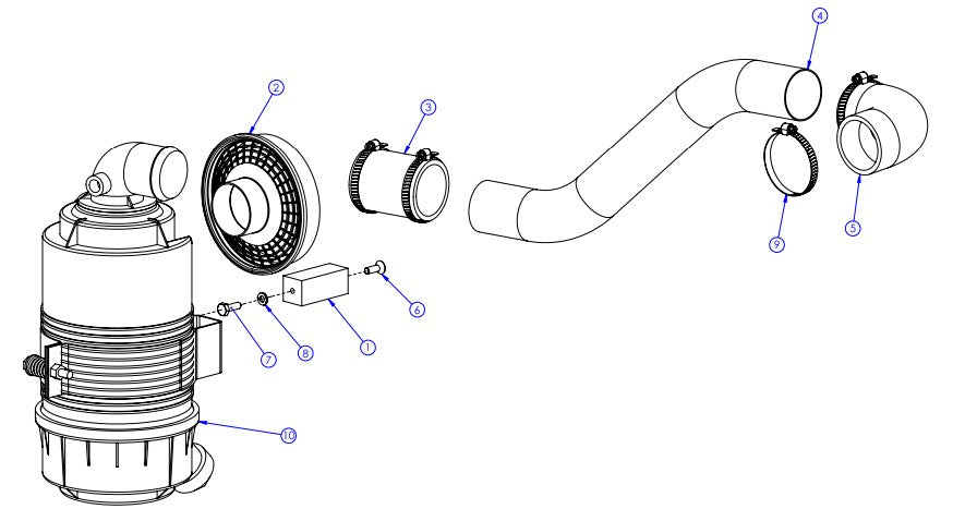 Intake System Assembly parts-GX4200 By Husqvarna