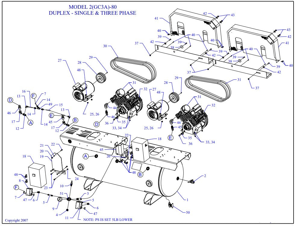 2GC3A-80-SSC Duplex - Single & Three Phase Assembly Parts By Jenny