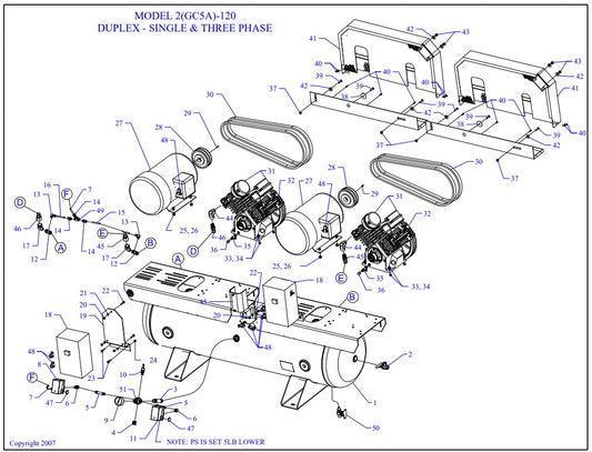 2GC5A-120-SSC Duplex - Single & Three Phase Assembly Parts By Jenny