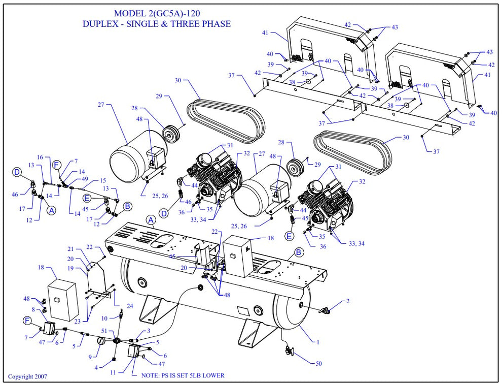 2GC5A-120-SSC Duplex - Single & Three Phase Assembly Parts By Jenny