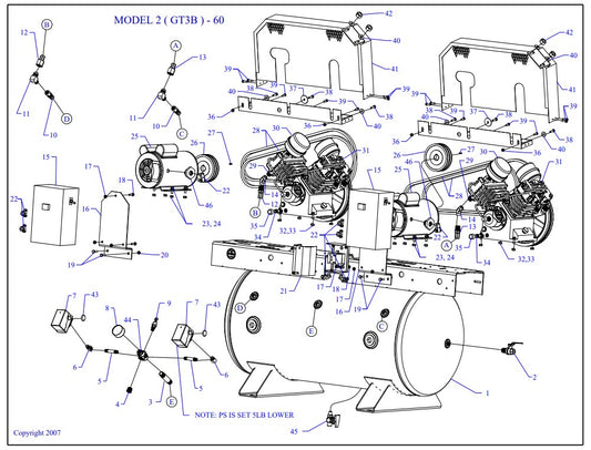 2GT3B-60-SSC Single & Three Phase Assembly Parts By Jenny