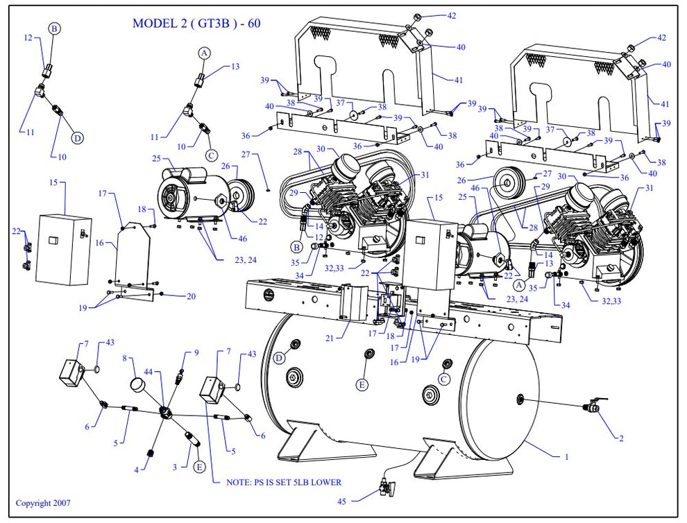 2GT3B-60-SSC Single & Three Phase Assembly Parts By Jenny