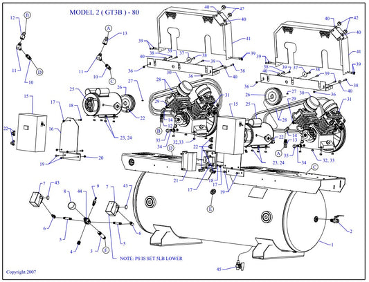 2GT3B-80-SSC Single & Three Phase Assembly Parts By Jenny