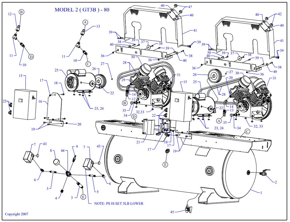2GT3B-80-SSC Single & Three Phase Assembly Parts By Jenny