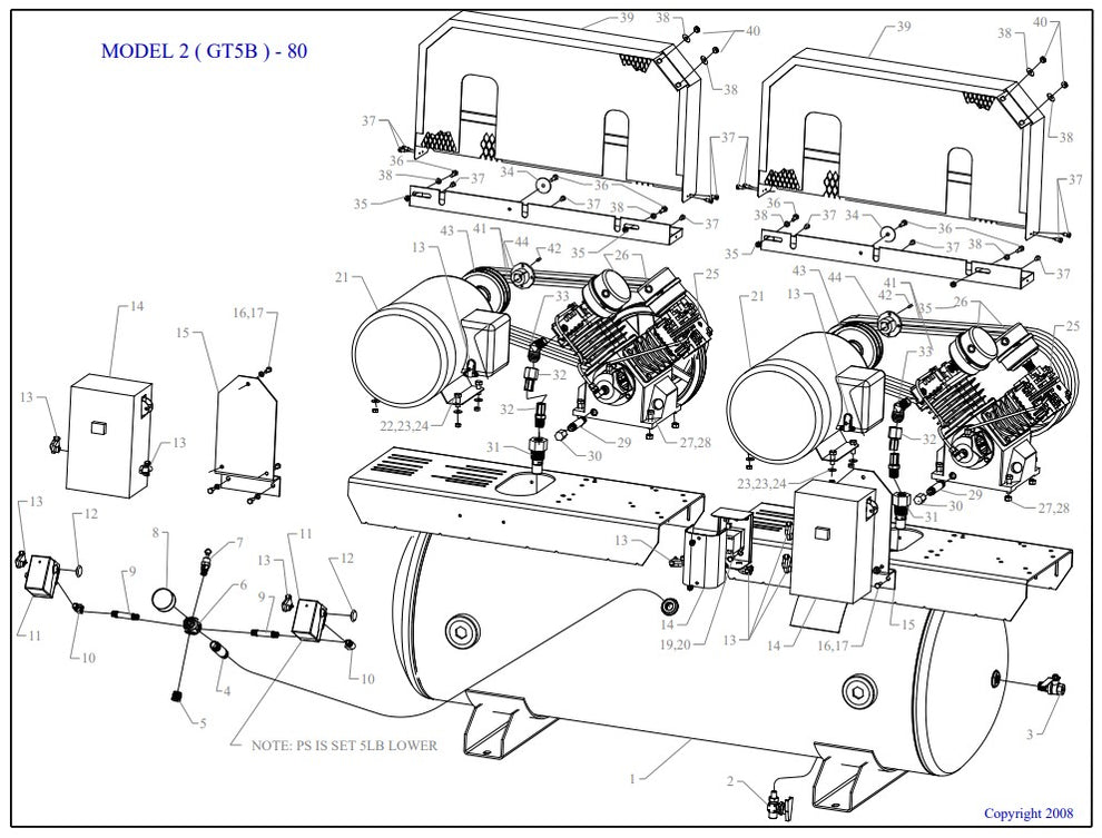 2GT5B-80-SSC Single & Three Phase Assembly Parts By Jenny