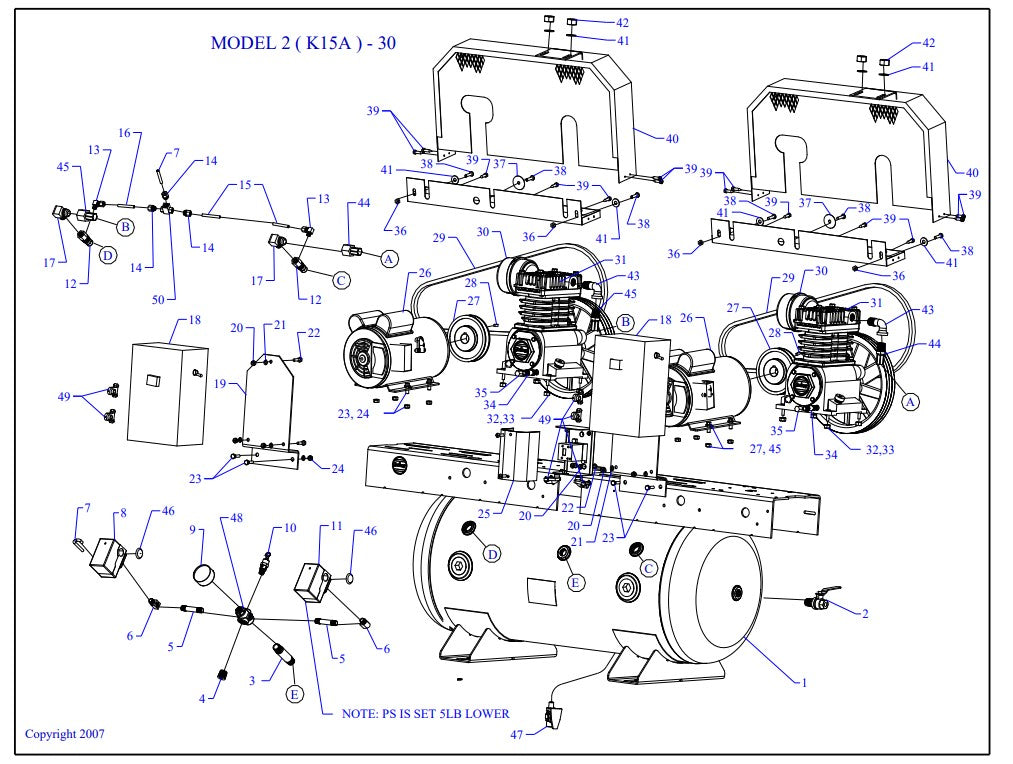 2K15A-30-SSC Single & Three Phase Assembly Parts By Jenny