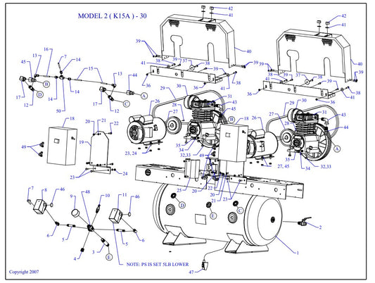 2K15A-30-SSC Single & Three Phase Assembly Parts By Jenny