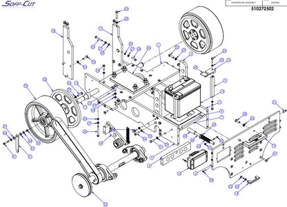 MainFrame Assembly parts-GX4200 By Husqvarna
