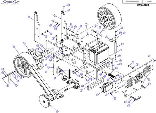 MainFrame Assembly parts-GX4200 By Husqvarna