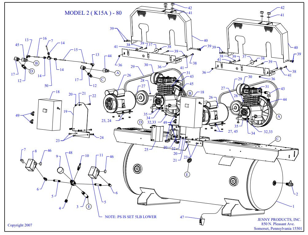 2K15A-80-SSC Single & Three Phase Assembly Parts By Jenny