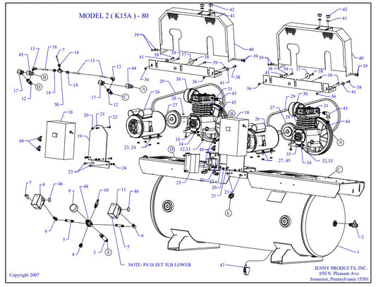 2K15A-80-SSC Single & Three Phase Assembly Parts By Jenny