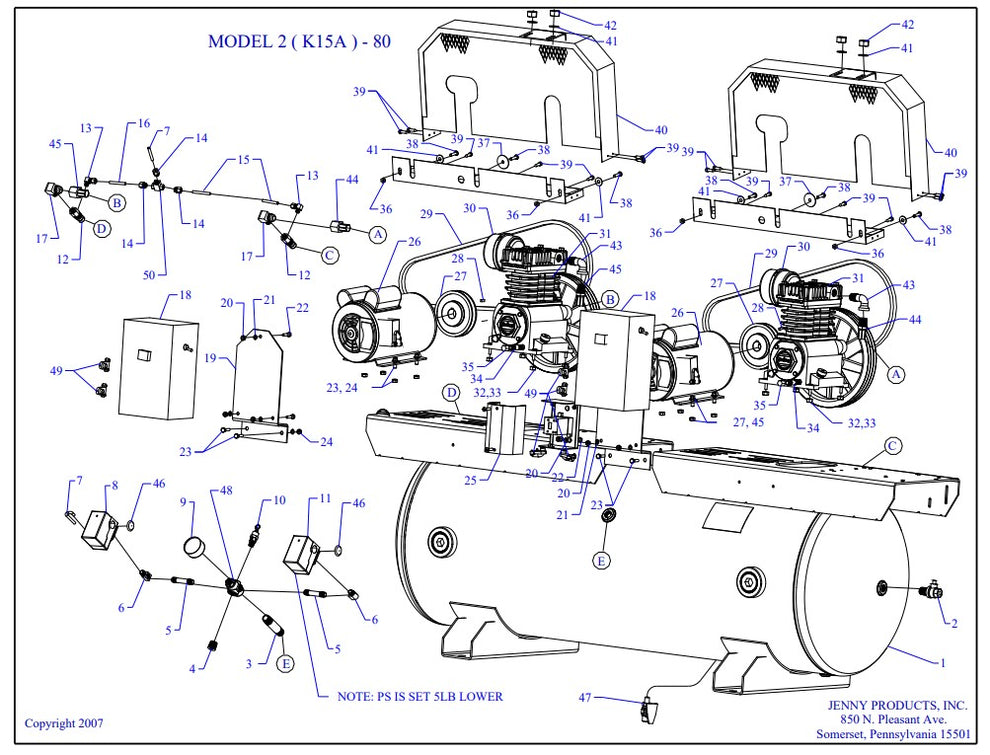 2K15A-80-SSC Single & Three Phase Assembly Parts By Jenny
