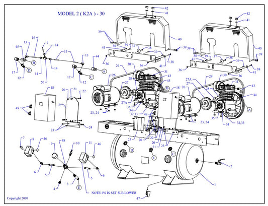 2K2A-30-SSC Single & Three Phase Assembly Parts By Jenny