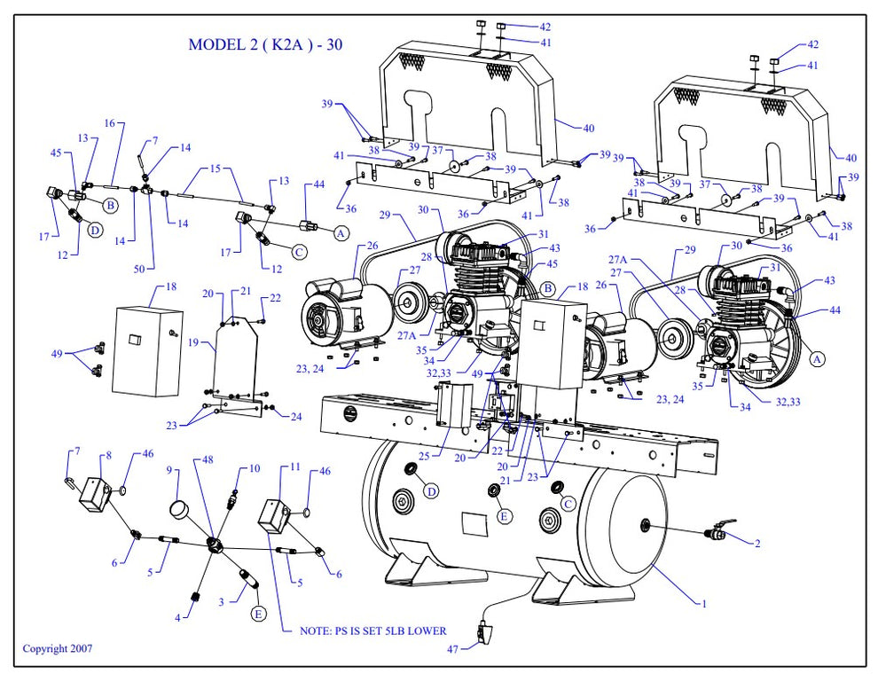 2K2A-30-SSC Single & Three Phase Assembly Parts By Jenny