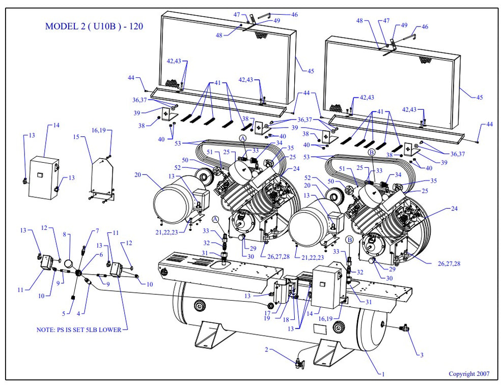 2U10B-120-SSC Single & Three Phase Assembly Parts By Jenny