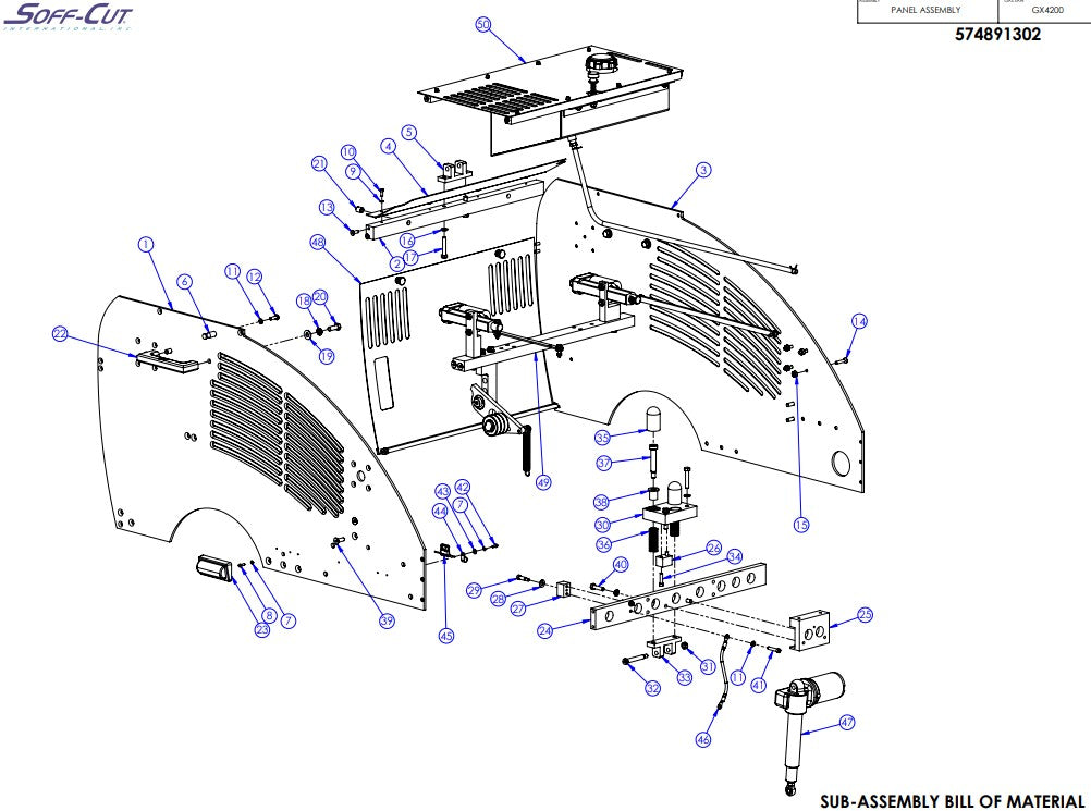 Panel Assembly parts-GX4200 By Husqvarna