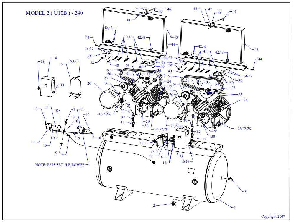 2U10B-240-SSC Single & Three Phase Assembly Parts By Jenny