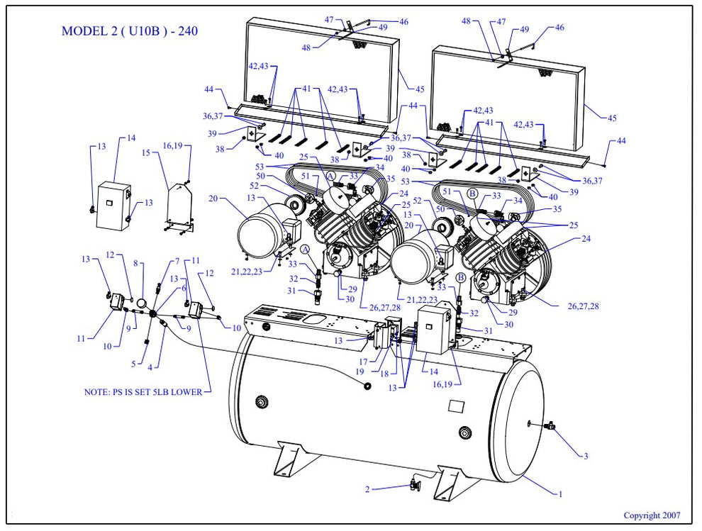 2U10B-240-SSC Single & Three Phase Assembly Parts By Jenny