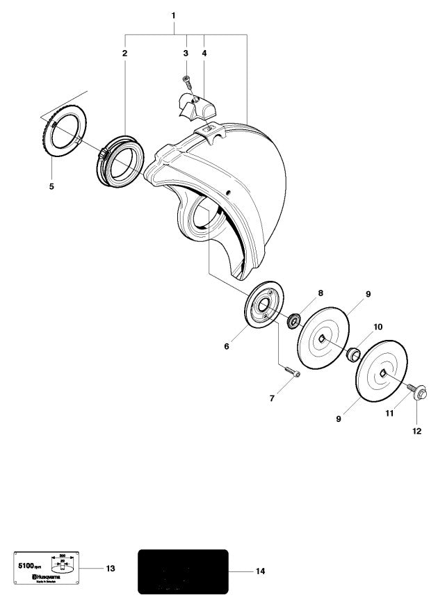 K970 Guards Assembly Parts By Husqvarna