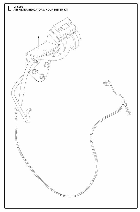 Air Filter Indicator And Hour Meter Kit Assembly Parts For LT 6005 By Husqvarna