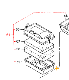 354211841 Air Cleaner Assy for Multiquip Mikasa MT60HS Jumping Jack Rammer