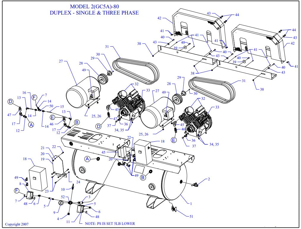 2W5B-80-SSC Single & Three Phase Assembly Parts By Jenny