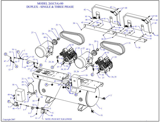 2W5B-80-SSC Single & Three Phase Assembly Parts By Jenny