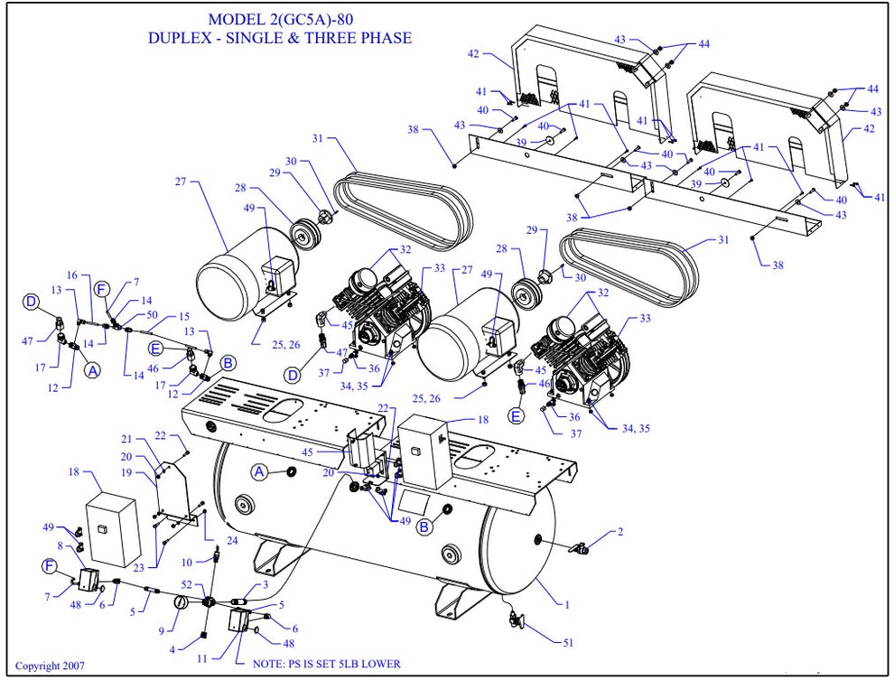 2W5B-80-SSC Single & Three Phase Assembly Parts By Jenny