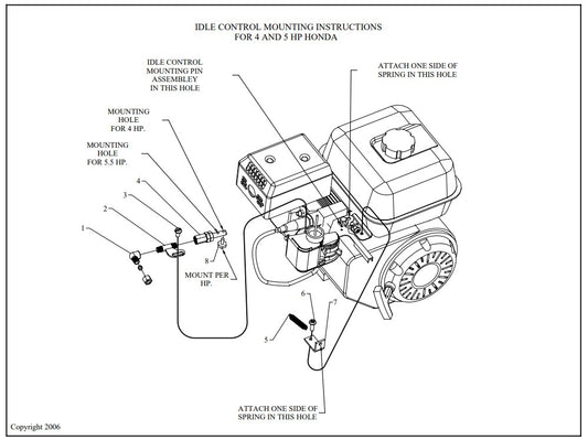 4, 5.5, 6.5HP Honda Throttle Idle Control Two Stage Air Compressor Assembly Parts By Jenny
