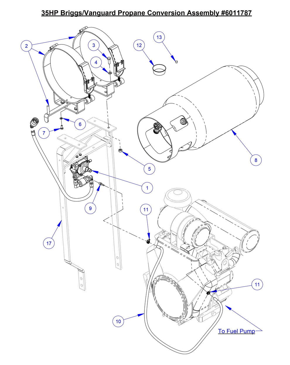 CC3535JBVP 35HP Briggs Vanguard Propane Conversion Assembly