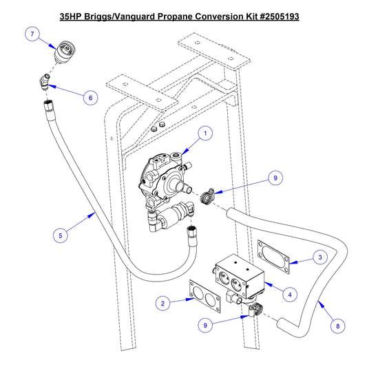 CC3535JBVP 35HP Briggs Vanguard Propane Conversion Kit