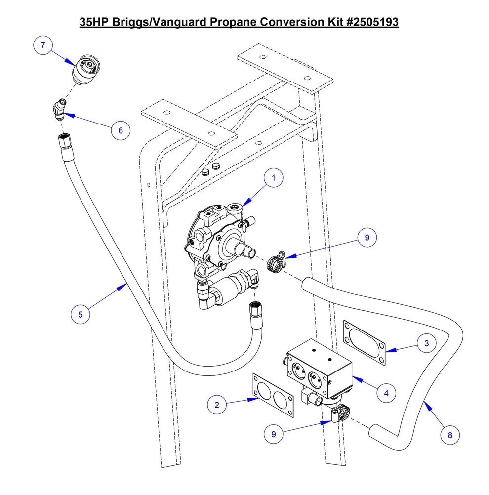 CC3535JBVP 35HP Briggs Vanguard Propane Conversion Kit