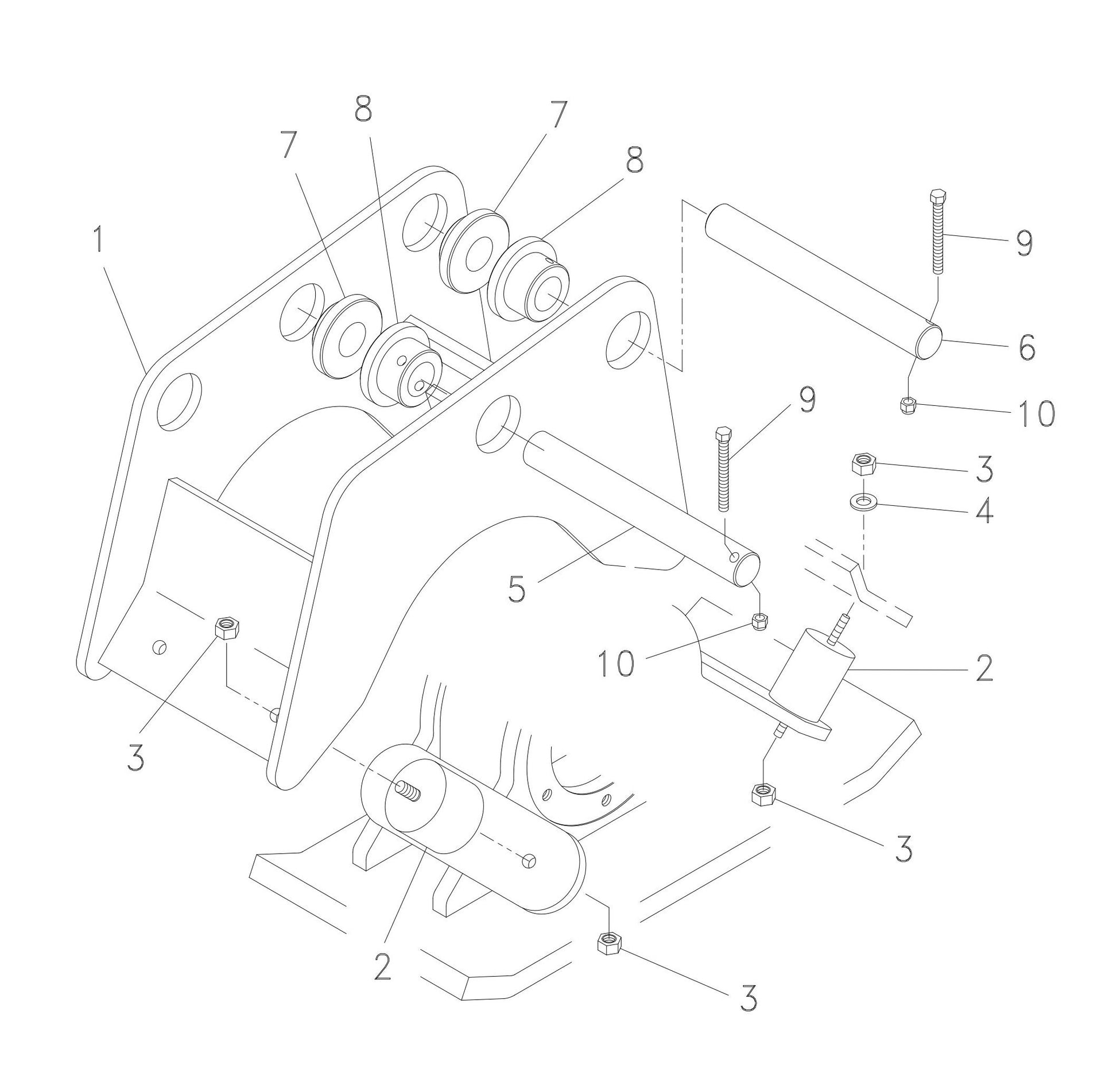 HP 35 (Serial Number 350485-350749) Hanger Bracket and Mounting Assembly Parts