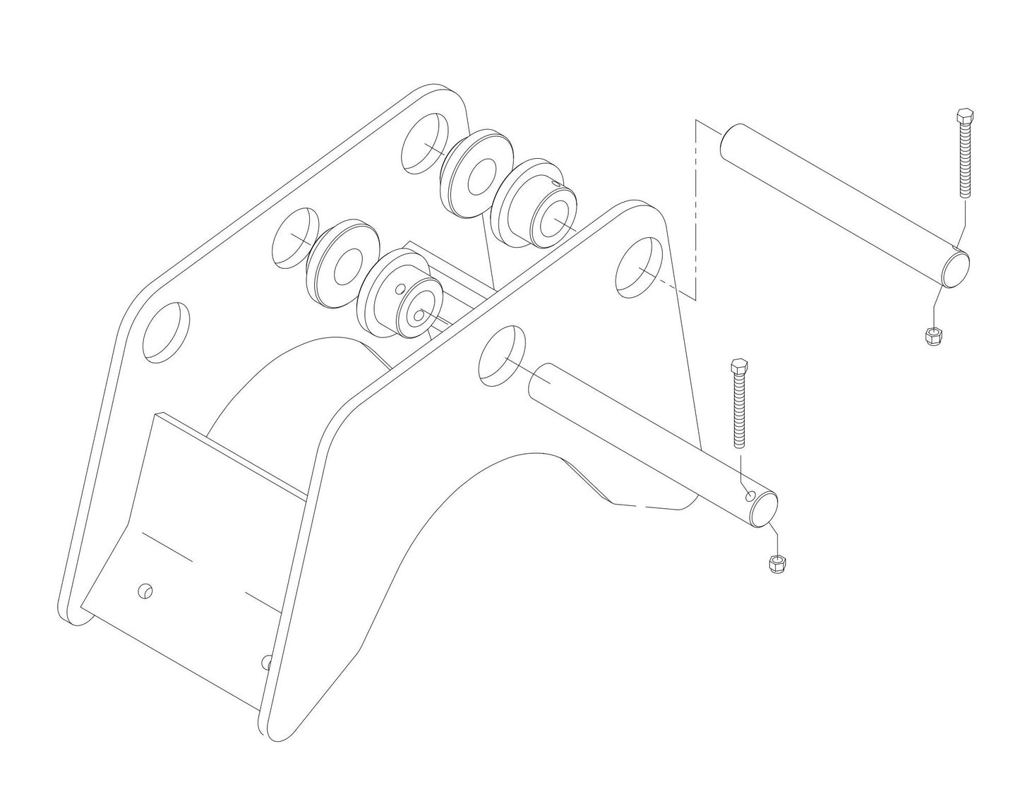 HP 35 (Serial Number 350750 and Up) Mounting Pin Kit Assembly Parts
