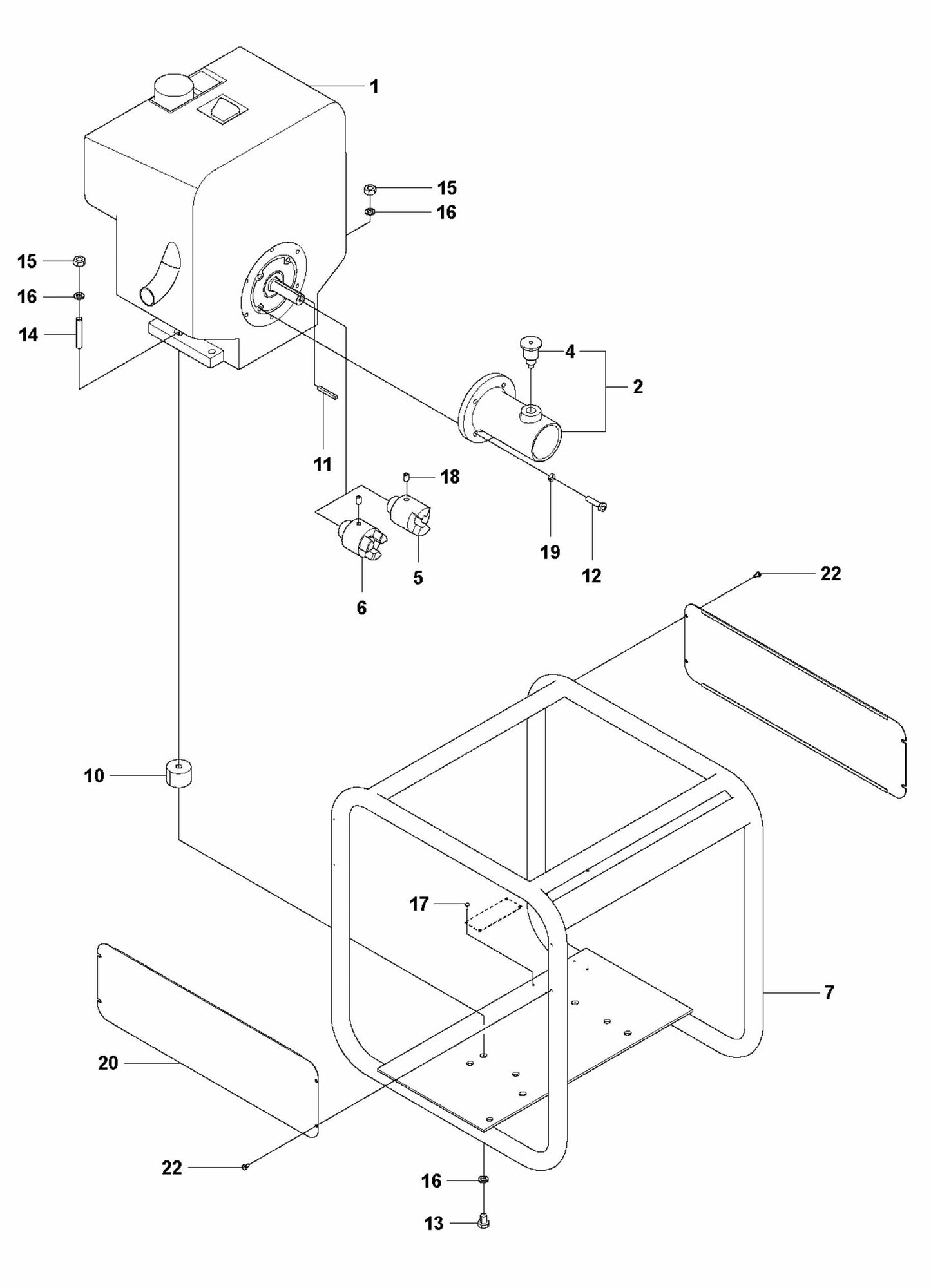 AMD 3000 Drive Unit Assembly Parts by Husqvarna