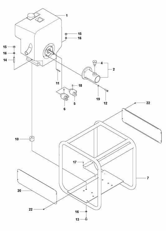 AMD 3000 Drive Unit Assembly Parts by Husqvarna