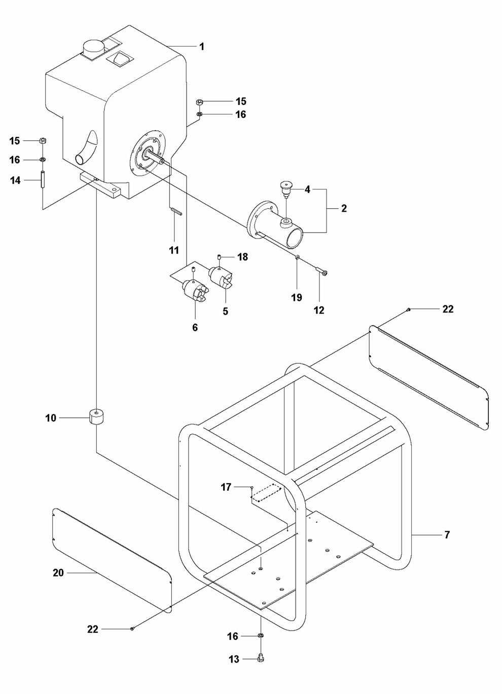AMD 3000 Drive Unit Assembly Parts by Husqvarna