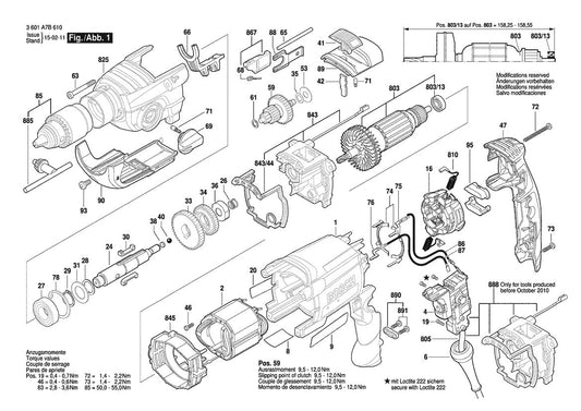HD19-2  Bosch 1 Bosch Hammer Drill Parts Diagram