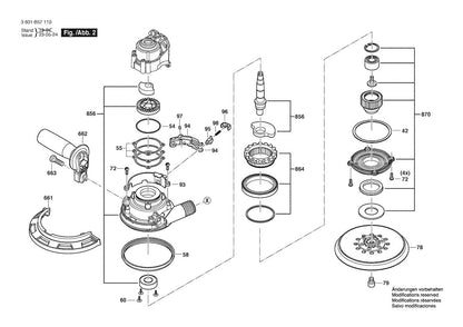 3601B57110 Bosch Sander Parts Diagram