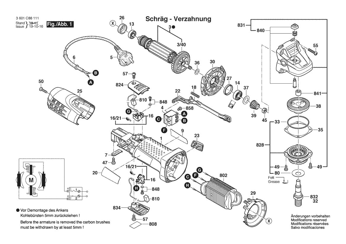 3601C88118 Bosch Grinder Parts Diagram