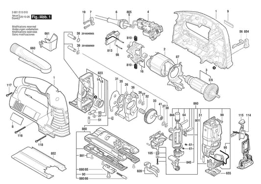 3601E15010 Bosch Jig Saw Parts Diagram